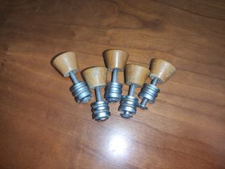 5 Tiradores de Armario Madera y Metal