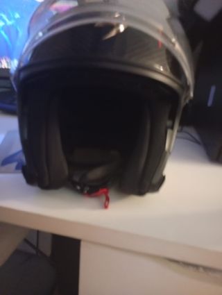 Casco Scorpion Negro y Rojo talla S (55-56) sin es