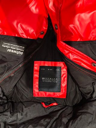 Plumas Outwear Talla S Roja y Negra