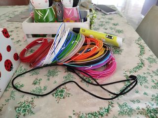 Penna 3D Gialla Usata Poco + Fili Ricambio