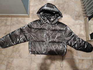Plumas plateadas talla M