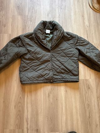 Chaqueta acolchada verde militar Talla M