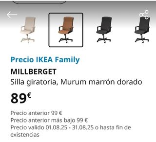 Sillón de escritorio con ruedas