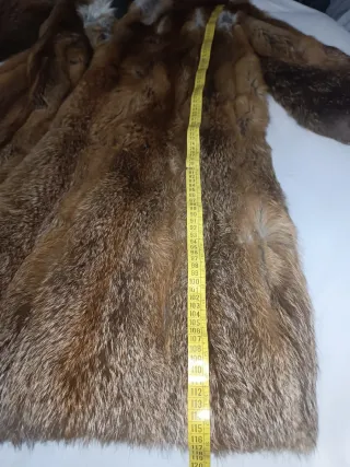 Abrigo largo zorro rojo talla L