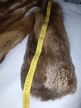 Abrigo largo zorro rojo talla L