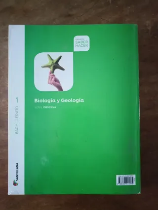 Libro biología y geología 1° bachillerato