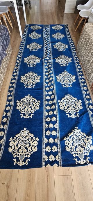 Sofá Marroquí Azul y Dorado