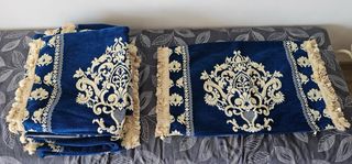 Sofá Marroquí Azul y Dorado