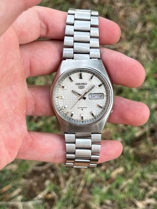 Reloj Seiko 5 Automático Vintage Blanco