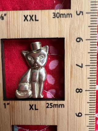 Colgante gato de plata 925
