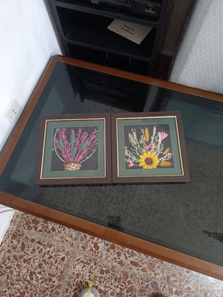 Cuadros decorativos de flores secas