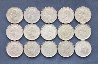 15 MONEDAS DE 100 PESETAS DE FECHAS DIFERENTES 