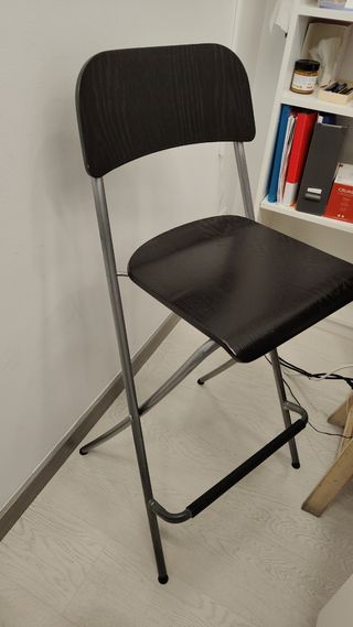 Silla alta plegable madera y metal
