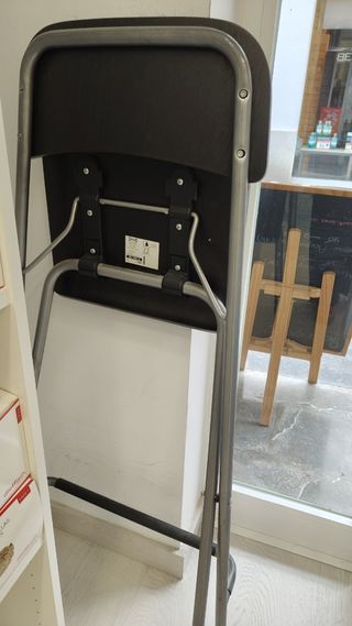 Silla alta plegable madera y metal
