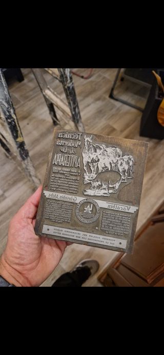 Sello de impresión antiguo hipica