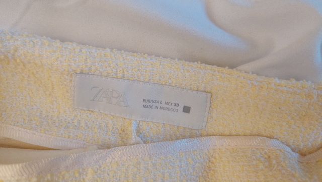 Zara Pantalón Corto Tweed Talla L