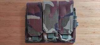 Triple Pouch Woodland MFH Airsoft molle