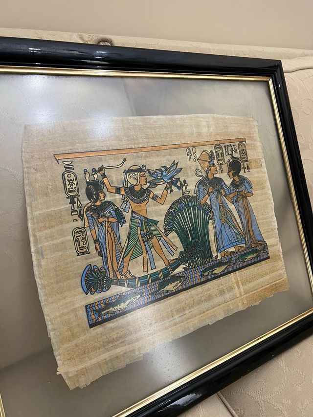 Cuadro Papiro Egipcio Marco Negro