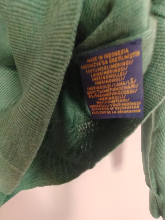 Maglione Ralph Lauren Verde Scollo a V Taglia L
