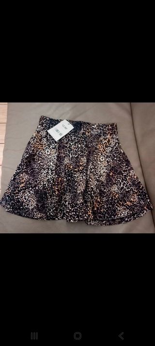 Gonna donna fantasia leopardata