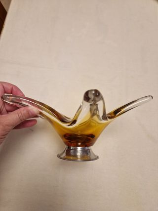 Centro de Mesa Estrella Cristal Murano Dorado