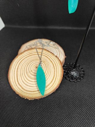 Orecchini e Ciondolo Argento 925 e Resina Turchese