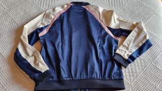 Chaqueta Bomber Zara Beige y Azul