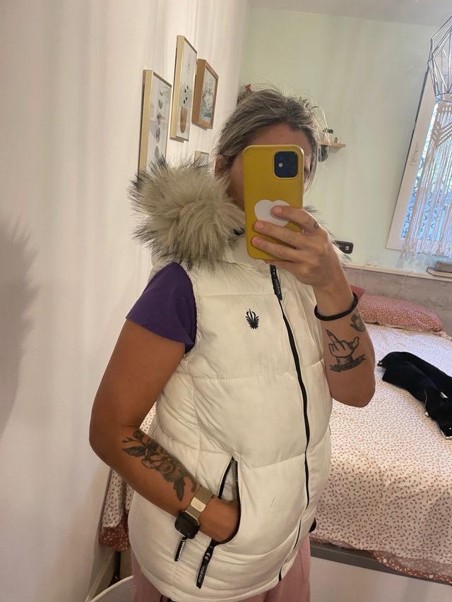 Chaleco Marikoo Mujer Talla S Blanco