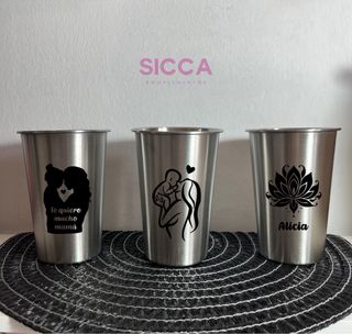 Vasos de acero inoxidable medio litro