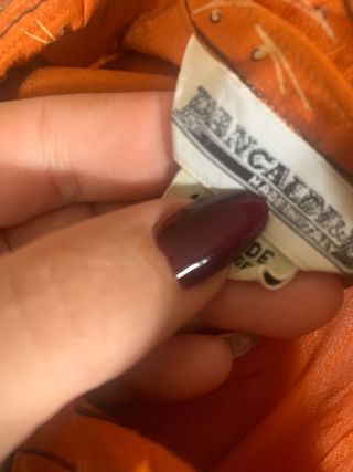 Camicia in pura seta arancione