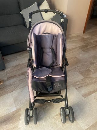 Carrito de paseo Jane gris y rosa