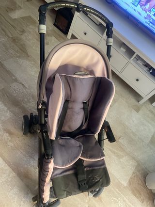 Carrito de paseo Jane gris y rosa