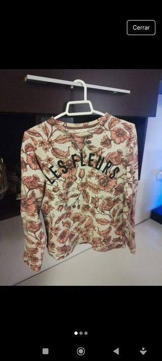 Sudadera floral chica talla S