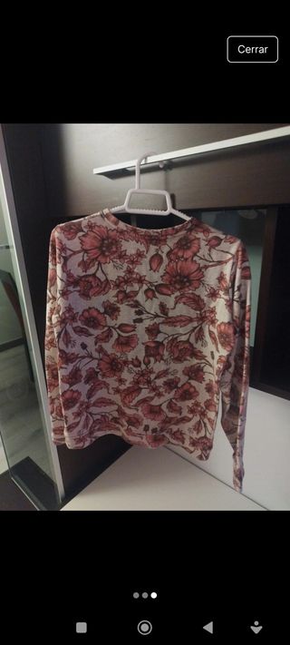 Sudadera floral chica talla S