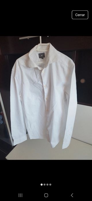 Camisa H&M Blanca Hombre