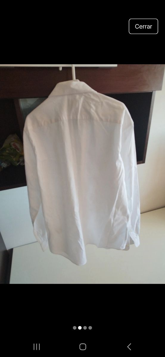 Camisa H&M Blanca Hombre