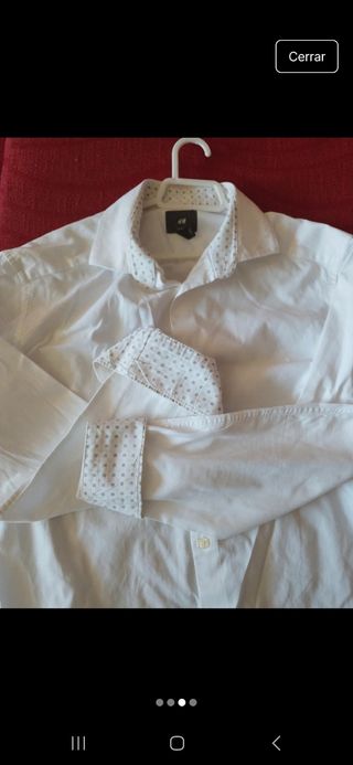 Camisa H&M Blanca Hombre