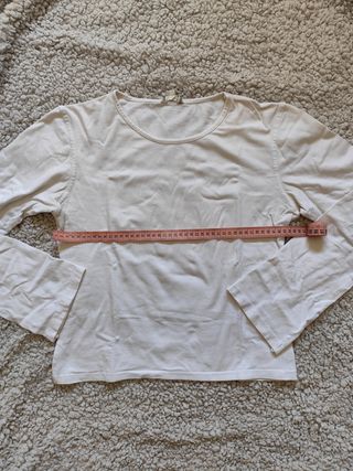 Camiseta Blanca Manga Larga Mujer