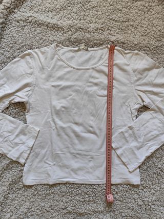 Camiseta Blanca Manga Larga Mujer