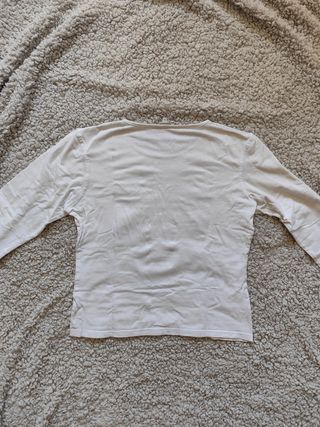Camiseta Blanca Manga Larga Mujer