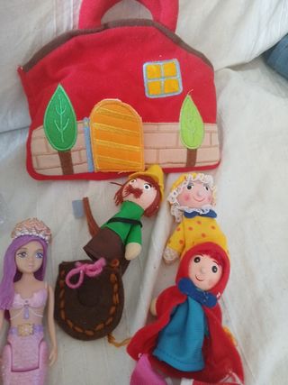 Lote marionetas y muñecos bañera