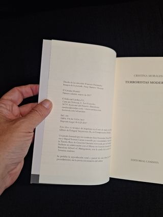 Cristina Morales. Terroristas modernos