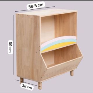 Mueble Organizador juguetes Madera Rainbow