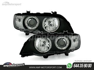 FAROS DELANTEROS OJOS DE ANGEL LED PARA BMW X5 E53 1999-2003