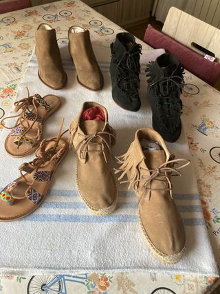 Lote botines mujer negros y marrones 25€ lote
