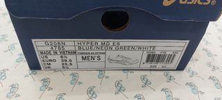 Scarpette atletica Asics 39.5 chiedete per pista