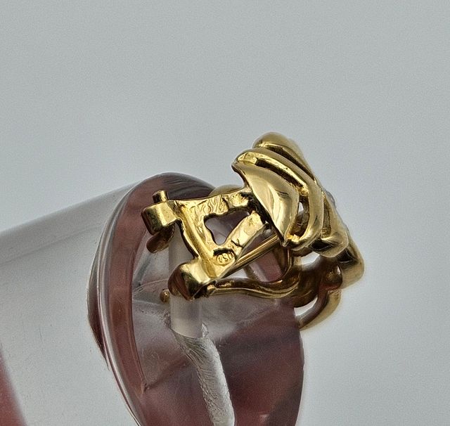 Pendientes Oro Combinado 18K, Omega, 5,3gr, 1,8cm