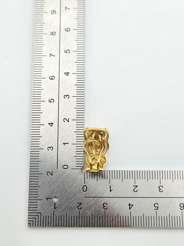 Pendientes Oro Combinado 18K, Omega, 5,3gr, 1,8cm