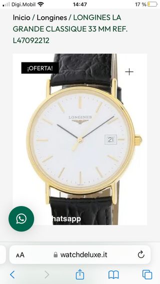 Reloj Longines Piel Original