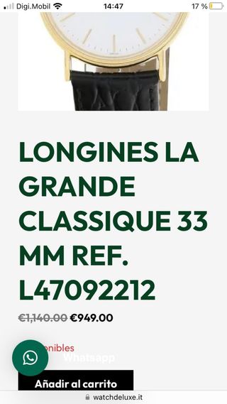 Reloj Longines Piel Original